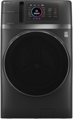 Front view of the GE Profile™ ENERGY STAR 4.8 Cu. Ft. Carbon Graphite Washer Dryer Combo
