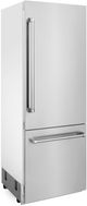 ZLINE 30" 16.1 Cu. Ft. Stainless Steel Counter Depth Bottom Freezer Refrigerator-4