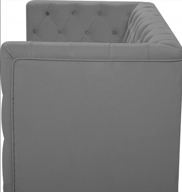 Meridian Furniture Tuft 2-Piece Grey 70" Velvet Modular Sofa-2