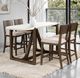 Furniture of America® Vellara 5-Piece Dark Walnut Counter Table Set-0