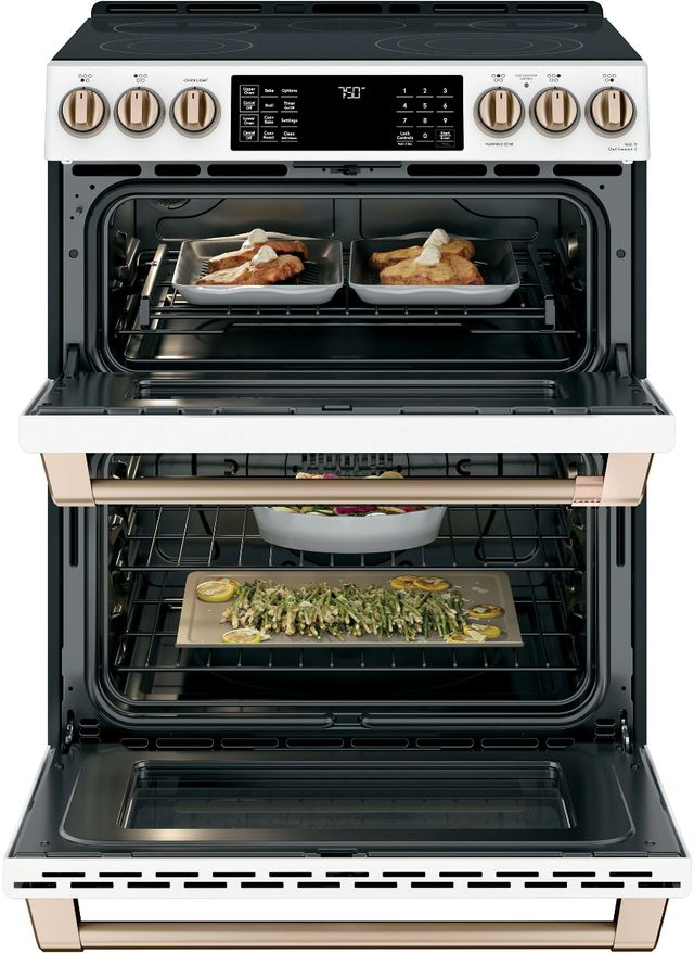 Café™ 30" Matte White Double Oven Slide-In Electric Range-3