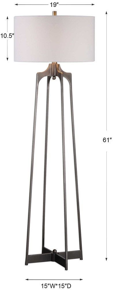 Uttermost Adrian Aged Gun Metal Floor Lamp-1