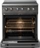 Viking® 5 Series 30" Damascus Gray Pro Style Induction Range with Polished Chrome Trim-1