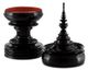 Currey & Company Mandalay Black/Red Small Offering Bowl-1