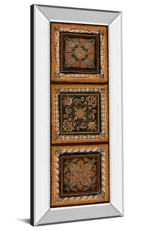 Classy Art Folk Art Panel II by Tava Studios Mirror Framed Wall Art-1