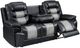 New Classic® Home Furnishings Nikko Black/Gray Manual Dual Reclining Sofa-3