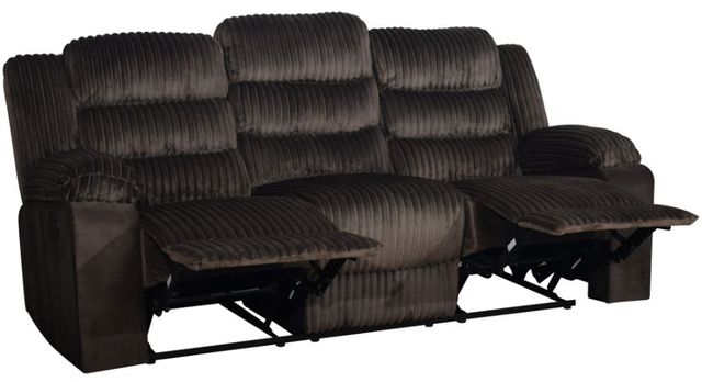 New Classic® Home Furnishings Willow Brown Manual Dual Reclining Sofa-3