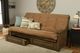 Kodiak Furniture Washington Suede Peat/Rustic Walnut Queen Storage Futon with Mattress-1