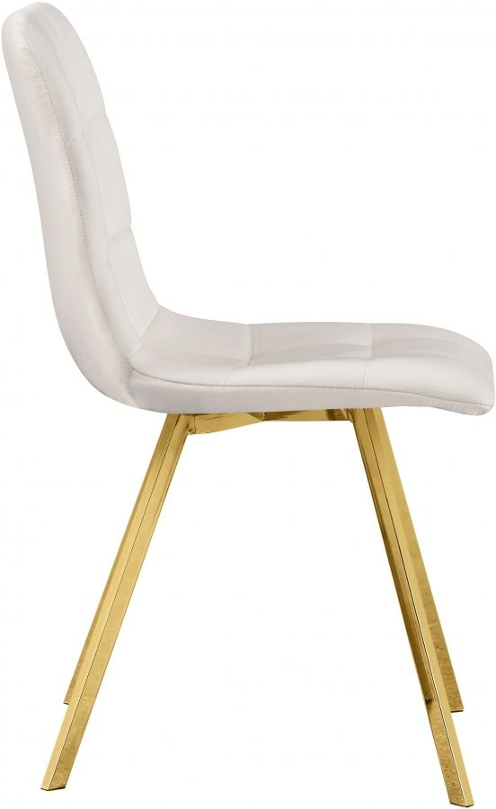 Meridian Furniture Annie Cream/Gold Dining Chair-2
