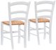 Linon Venezia 2-Piece White Rush Seat Dining Side Chair Set-5