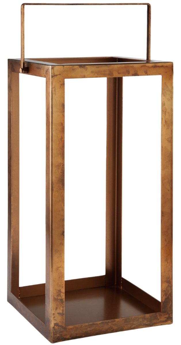 Briana Antique Brass Lantern - Large