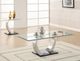 Coaster® Pruitt 2-Piece Tempered Glass Top Occasional Table with Black/Satin Silver Base Set-5