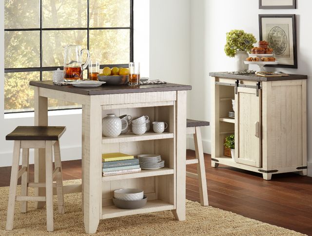 Jofran Inc. Madison County Brown/Vintage White 32" Accent Cabinet-1