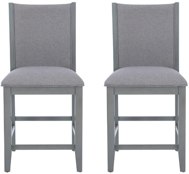 Powell® Bellevue 2-Piece Gray Counter Stool Set-3
