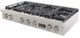 Kucht Professional KFX Series 48" Stainless Steel Propane Gas Range Top with Classic Silver Knobs-4