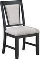 Crown Mark Stevens 2-Piece Black/Gray Dining Side Chair Set-0