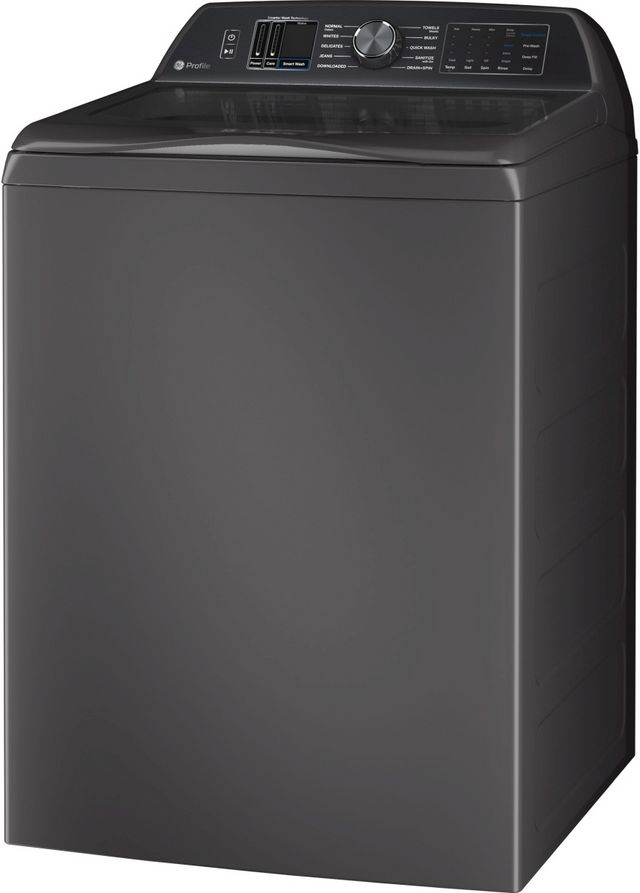 GE Profile™ 5.3 Cu. Ft. Diamond Gray Agitator Top Load Washer with Smarter Wash Technology-2
