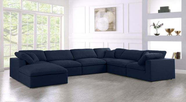 Meridian Furniture Serene 7-Piece Navy Modular Sectional-3