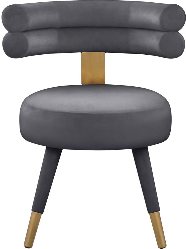 Meridian Furniture Fitzroy Gray Velvet Dining Chair-3