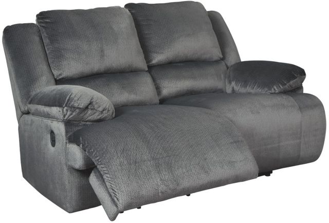Signature Design by Ashley® Clonmel 2-Piece Charcoal Living Room Set with Reclining Sofa-2
