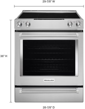 KitchenAid® 30" Stainless Steel Slide-In Electric Range-2