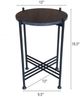 A & B Home Argus Black Marble Tabletop Side Table with Metallic Frame -1
