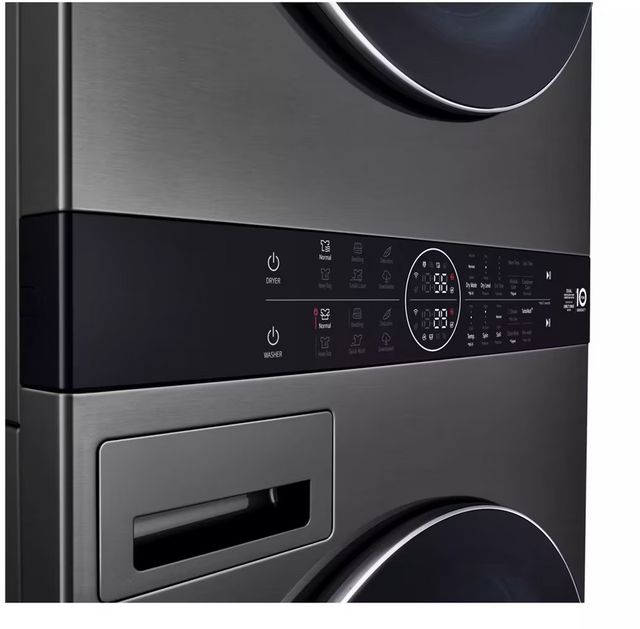 Laveuse de 5,0 pi³ et sécheuse électrique de 7,8 pi³ superposées LG® - Acier noir-10