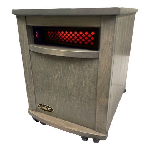Sunheat® 13" Amish Hand Crafted Driftwood Maple Infrared Heater  -0