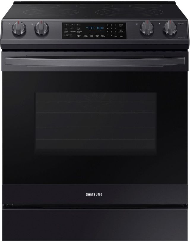 Samsung 30" Fingerprint Resistant Black Stainless Steel Slide-In Electric Range-1