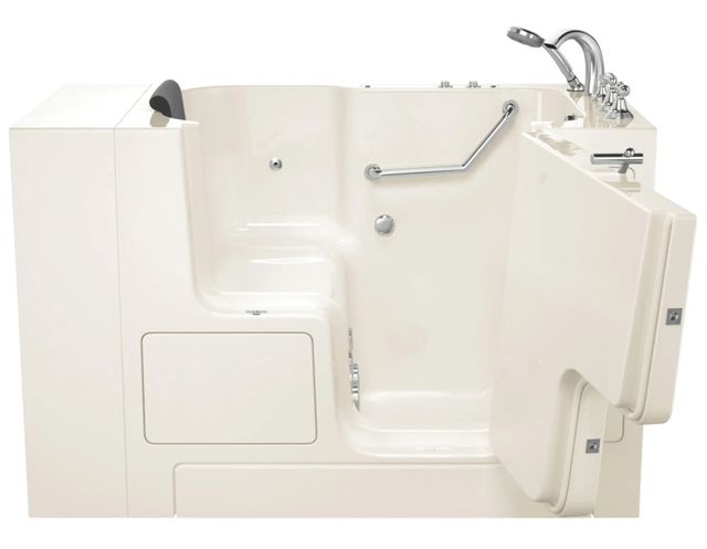 American Standard Gelcoat Premium Series Linen 32" x 52" Walk-In Tub with Whirlpool System - Right-Hand Drain with Faucet-0