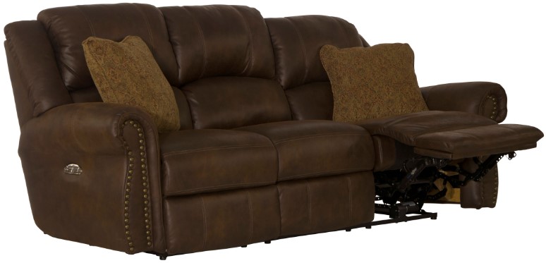 Catnapper Pickett Walnut Power Reclining Sofa with Power Adjustable Headrest King s Furniture Appliance