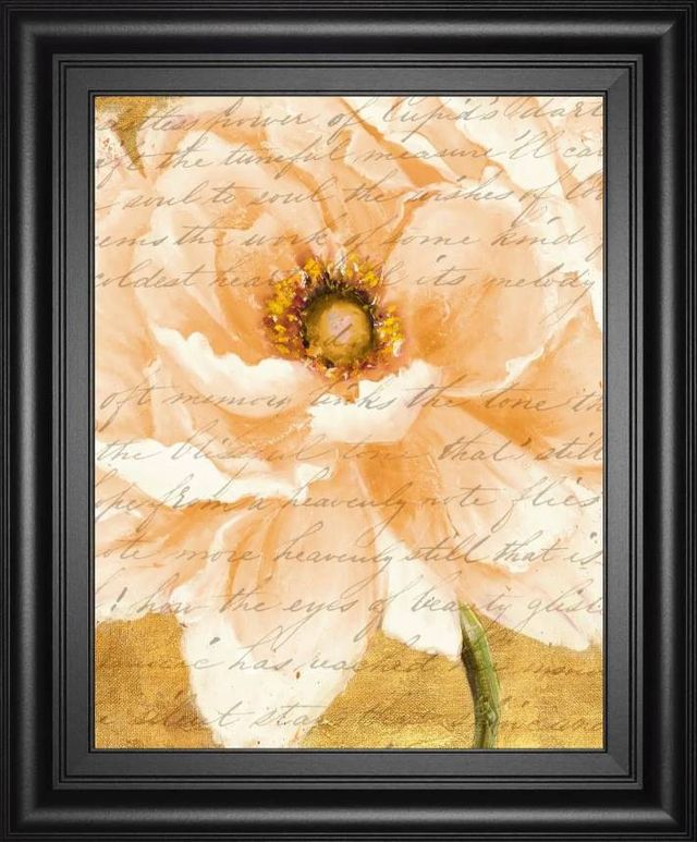 Classy Art Beautiful Cream Peonies Script I by Patricia Pinto Wall Art-0