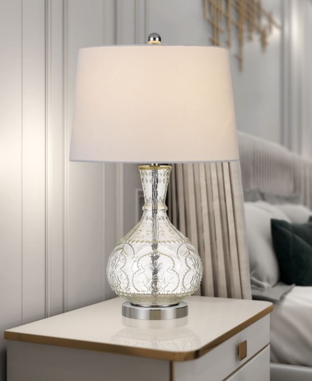 Cal® Lighting & Accessories Nador Brushed Steel Table Lamp-1