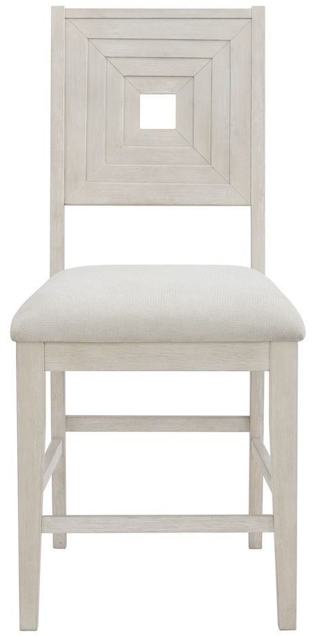 Elements International Avalanche Antique White Counter Side Chair-3