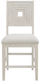 Elements International Avalanche Antique White Counter Side Chair-3