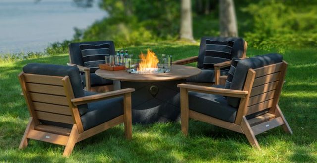 Seaside Casual Aura 50 in. Round Fire Table-1