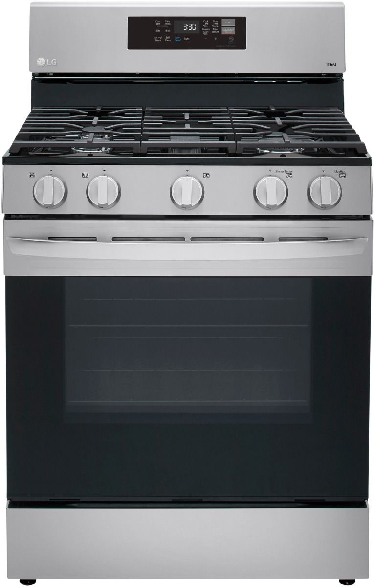 LG 30" Stainless Steel Free Standing Gas Convection Smart Range with Air Fry 