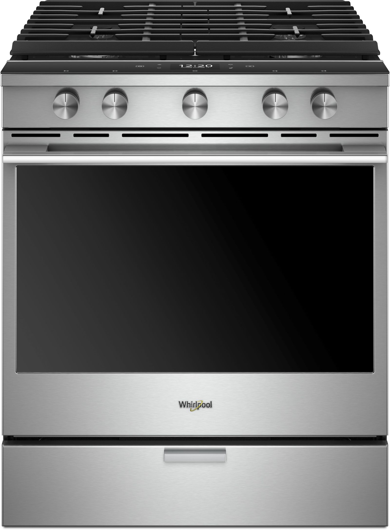 Whirlpool® 30" Fingerprint Resistant Stainless Steel Slide In Gas Range