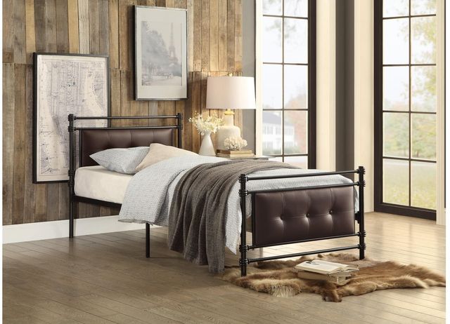 Mazin Furniture Jayla Youth Twin Metal Platform Bed-1
