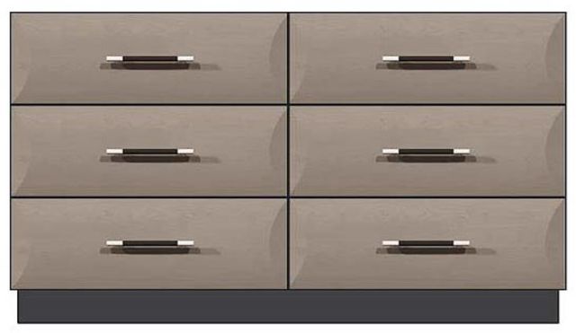 Country View Woodworking Customizable American Modern 56" 6-Drawer Solid Plinth Base Dresser-0