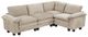 Homelegance® Dublin 4-Piece Taupe Modular Sectional-0