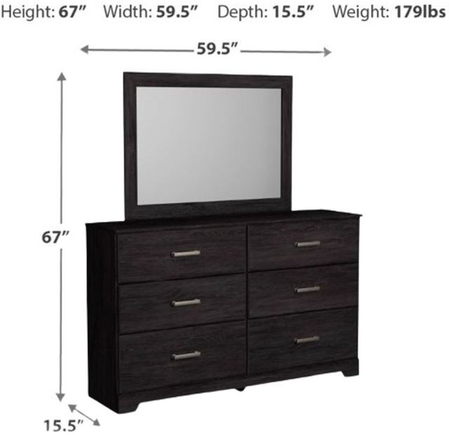 black dresser set with mirror Wesley Dresser & Mirror  Home Zone Furniture