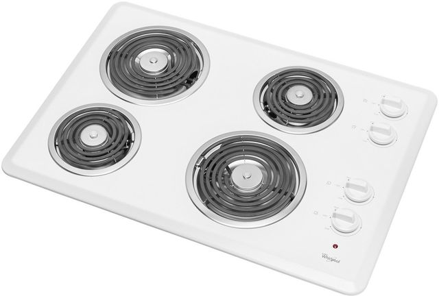 Whirlpool® 30" White Electric Cooktop-3