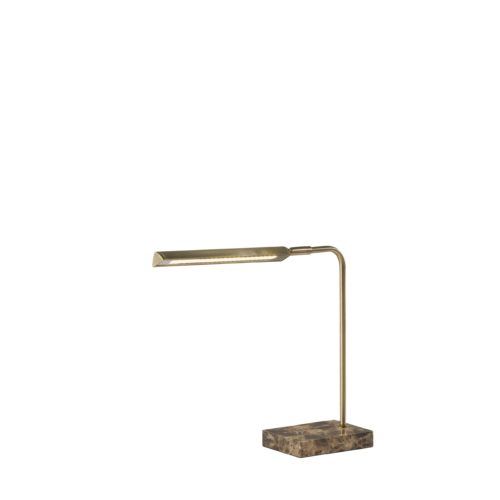 Adesso® Reader LED Antique Brass Desk Lamp-0