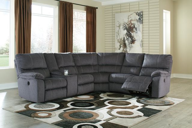 Signature Design by Ashley® Urbino 3-Piece Charcoal Power Reclining Sectional-4