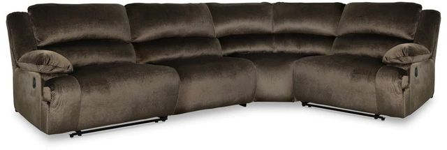 Signature Design by Ashley® Clonmel 6-Piece Chocolate Power Reclining Sectional with Armless Recliners-0