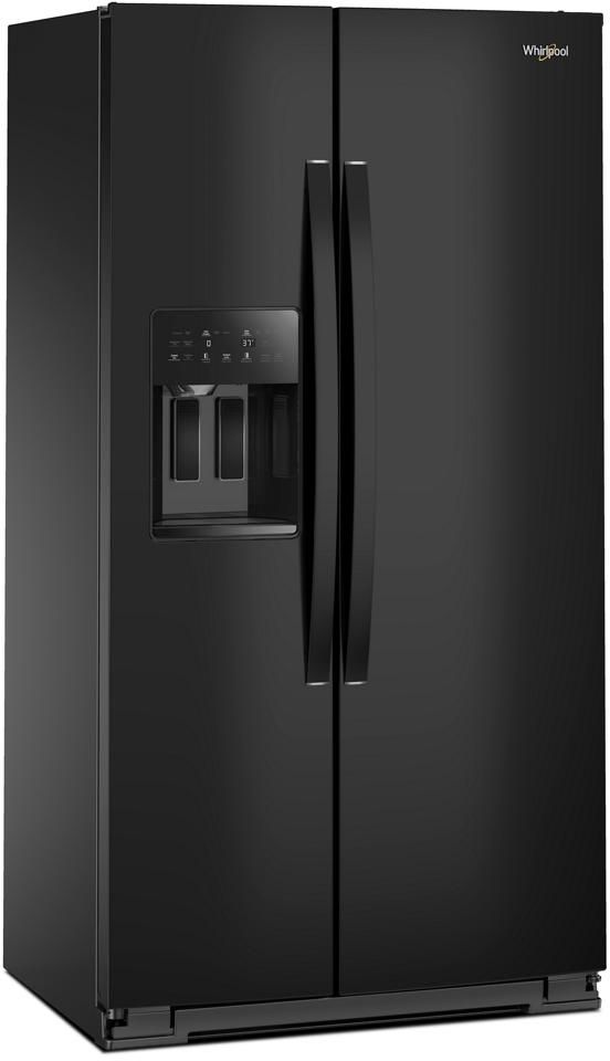 Whirlpool® 36" 20.9 Cu. Ft. Black Counter Depth Side by Side Refrigerator-2