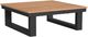 Elements International Cabana Black/Brown Aluminum/Wood Outdoor Coffee Table-0
