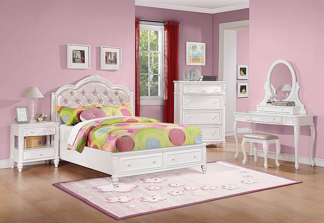 Coaster® Caroline White Vanity Desk-2