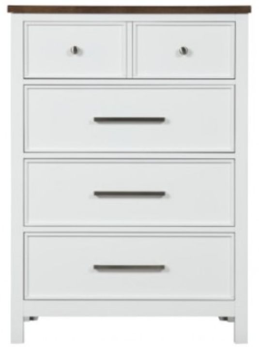 Furniture of America® Pinetop Dark Brown/White Chest-2